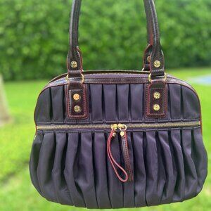 MZ Wallace Bedford Bea Pleated Shoulder Bag Satchel EUC